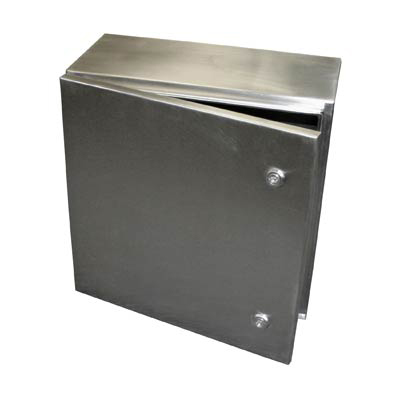 Bud Industries SNB-3731-SS 12x10x6" 304 Stainless Steel Wall Mount Electrical Enclosure