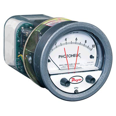 Dwyer A3010AV Photohelic Differential Pressure Gauge