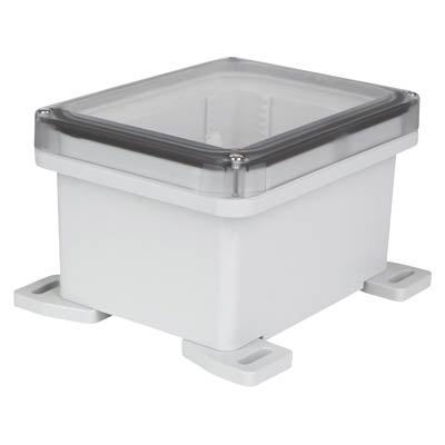 Ensto UPCT080604 Polycarbonate Electrical Enclosure w/Clear Cover