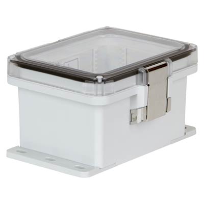 Ensto UPCT080604HMLF Polycarbonate Electrical Enclosure w/Clear Cover