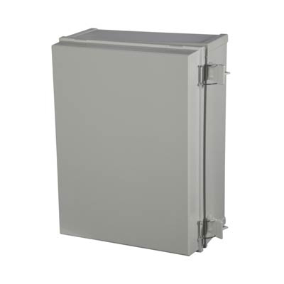 Fibox UL CAB PC 403018 G Polycarbonate Electronic Enclosure w/Solid Cover