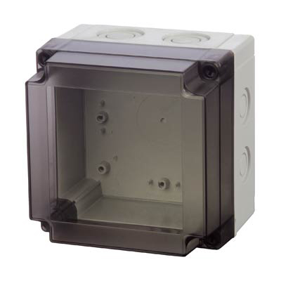 Fibox UL PCM 125/100 T Polycarbonate Electrical Enclosure w/Clear Cover