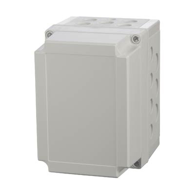 Fibox UL PCM 150/150 XG Polycarbonate Electrical Enclosure w/Solid Cover