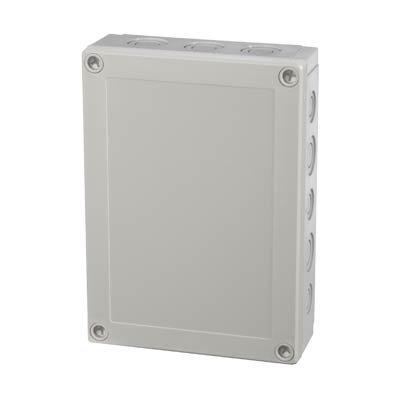 Fibox UL PCM 200/75 G Polycarbonate Electrical Enclosure w/Solid Cover
