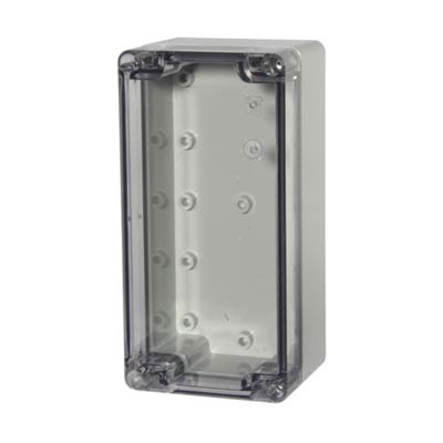 Fibox UL PCT 081607 Polycarbonate Electronic Enclosure w/Clear Cover