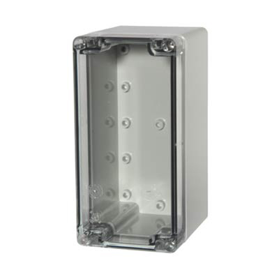 Fibox UL PCT 081610 Polycarbonate Electronic Enclosure w/Clear Cover