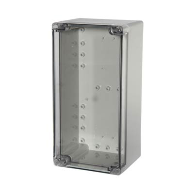 Fibox UL PCT 122410 Polycarbonate Electronic Enclosure w/Clear Cover