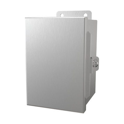 Hammond Manufacturing 1414N4PHSSC4 6x4x4" 304 Stainless Steel Wall Mount Electrical Enclosure