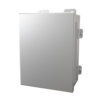 Hammond Manufacturing 1414N4PHSSG 8x6x4" 304 Stainless Steel Wall Mount Electrical Enclosure
