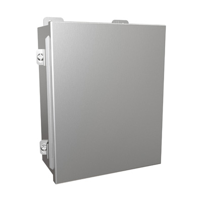 Hammond Manufacturing 1414N4SSI 10x8x4" 304 Stainless Steel Wall Mount Electrical Enclosure