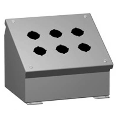 Hammond Manufacturing 1490MH9 10x9x8 Metal Pushbutton Enclosure with 9 Holes, 22.5 mm