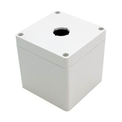 Hammond Manufacturing 1554MPB1A 4x4x4 Polycarbonate Pushbutton Enclosure with 1 Hole, 22 mm