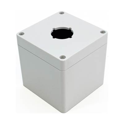 Hammond Manufacturing 1554PB1A 4x4x4 Polycarbonate Pushbutton Enclosure with 1 Hole, 30.5 mm