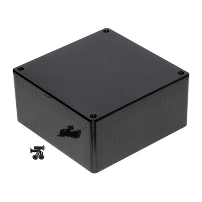 Black ABS Plastic Enclosure, 120 x 120 x 59mm | 1591UBK 