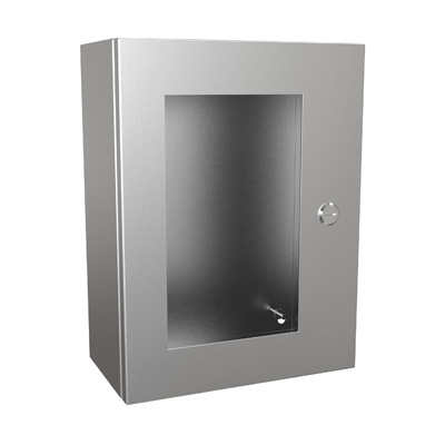 Hammond Manufacturing EN4SD16126WSS 16x12x6" 304 Stainless Steel Wall Mount Electrical Enclosure