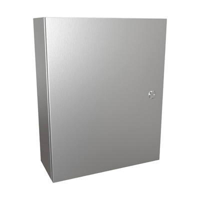 Hammond Manufacturing EN4SD20166SS 20x16x6" 304 Stainless Steel Wall Mount Electrical Enclosure