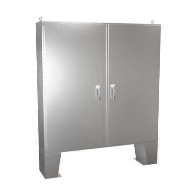 Hammond Manufacturing HN4FM606012SS 60x60x13" 304 Stainless Steel Floor Mount Electrical Enclosure