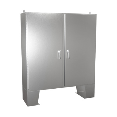 Hammond Manufacturing HN4FM606018SS 60x60x19" 304 Stainless Steel Floor Mount Electrical Enclosure