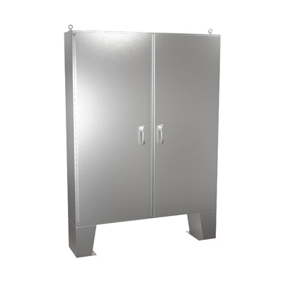 Hammond Manufacturing HN4FM726012SS 72x60x13" 304 Stainless Steel Floor Mount Electrical Enclosure