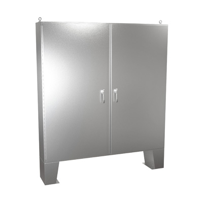 Hammond Manufacturing HN4FM727212SS 72x72x13" 304 Stainless Steel Floor Mount Electrical Enclosure