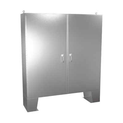 Hammond Manufacturing HN4FM727218SS 72x72x19" 304 Stainless Steel Floor Mount Electrical Enclosure