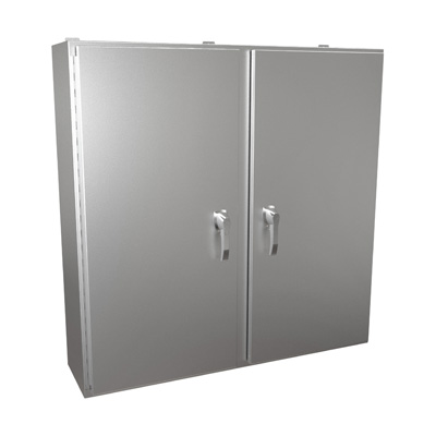 Hammond Manufacturing HN4WM484812SS 48x48x12" 304 Stainless Steel Wall Mount Electrical Enclosure