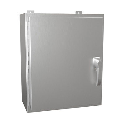 Hammond Manufacturing HW242010SSHK 24x20x10" 304 Stainless Steel Wall Mount Electrical Enclosure