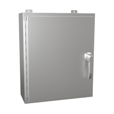 Hammond Manufacturing HW24208SSHK 24x20x8" 304 Stainless Steel Wall Mount Electrical Enclosure