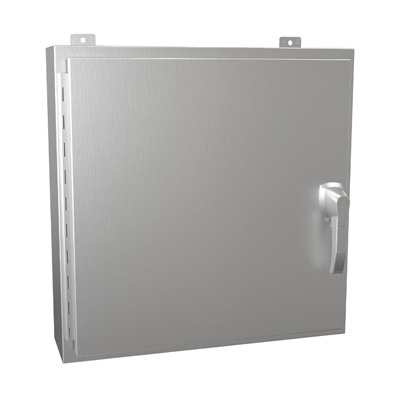 Hammond Manufacturing HW24246SSHK 24x24x6" 304 Stainless Steel Wall Mount Electrical Enclosure