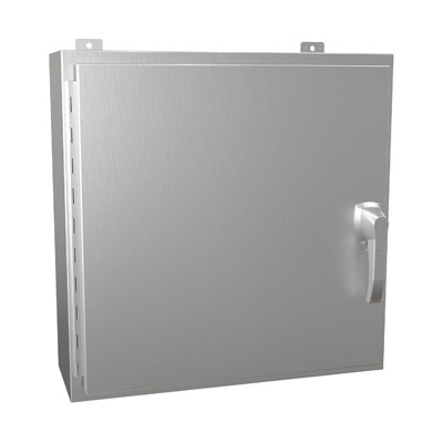 Hammond Manufacturing HW24248SSHK 24x24x8" 304 Stainless Steel Wall Mount Electrical Enclosure