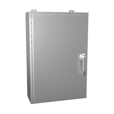 Hammond Manufacturing HW30208SSHK 30x20x8" 304 Stainless Steel Wall Mount Electrical Enclosure