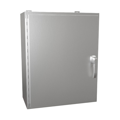 Hammond Manufacturing HW302412SSHK 30x24x12" 304 Stainless Steel Wall Mount Electrical Enclosure