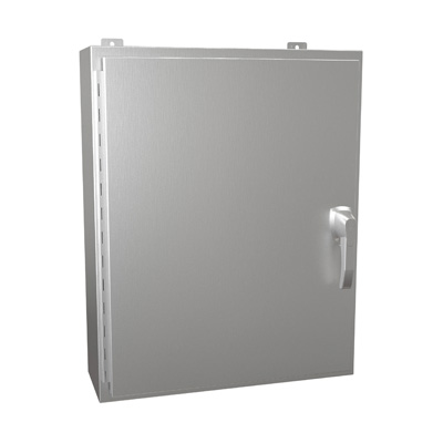 Hammond Manufacturing HW30248SSHK 30x24x8" 304 Stainless Steel Wall Mount Electrical Enclosure