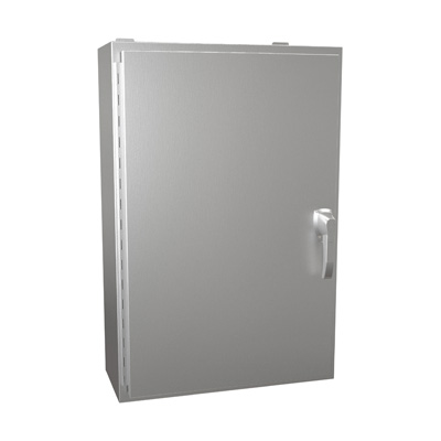 Hammond Manufacturing HW362410SSHK 36x24x10" 304 Stainless Steel Wall Mount Electrical Enclosure