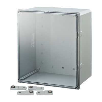 H181608SC - 18x16x8" Polycarbonate Wall Mount Electrical Enclosure with Clear Lift-Off Cover