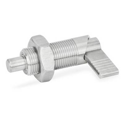 J.W. Winco 612-10-M20X1.5-AK-NI Stainless Steel Cam Action Indexing Plunger, Lock-Out