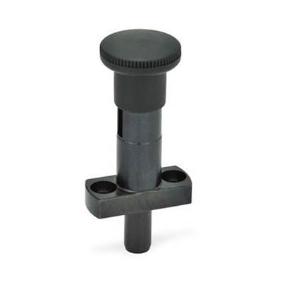 J.W. Winco 10W24LGG Steel Pull Knob Indexing Plunger, Lock-Out