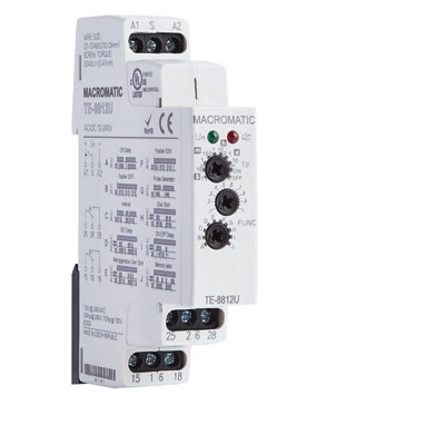 15A DPDT Multi-Function Time Delay Relay, 120V AC/DC