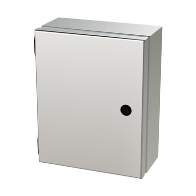 Saginaw Control & Engineering SCE-1008ELJSS 10x8x4" 304 Stainless Steel Wall Mount Electrical Enclosure