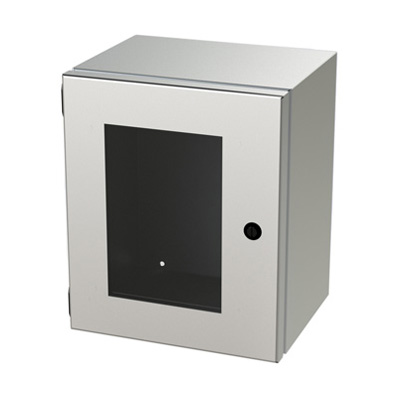 Saginaw Control & Engineering SCE-12108ELJWSS 12x10x8" 304 Stainless Steel Wall Mount Electrical Enclosure