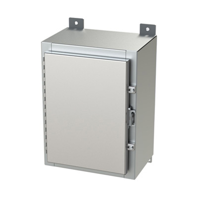 Saginaw Control & Engineering SCE-16H1208SSLP 16x12x8" 304 Stainless Steel Wall Mount Electrical Enclosure