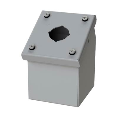 Saginaw Control & Engineering SCE-1PBA 4x3x5 Metal Pushbutton Enclosure with 1 Hole, 30.5 mm