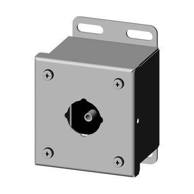 Saginaw Control & Engineering SCE-1PBSS 4x3x3" 304 Stainless Steel Push Button Electrical Enclosure with 1 Hole, 30.5 mm