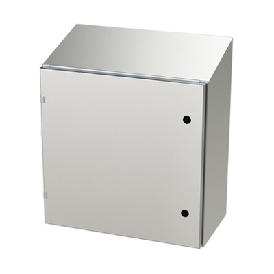 Saginaw Control & Engineering SCE-24EL2412SSST 24x24x12" 304 Stainless Steel Wall Mount Electrical Enclosure