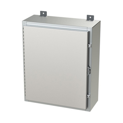 Saginaw Control & Engineering SCE-24H2008SSLP 24x20x8" 304 Stainless Steel Wall Mount Electrical Enclosure