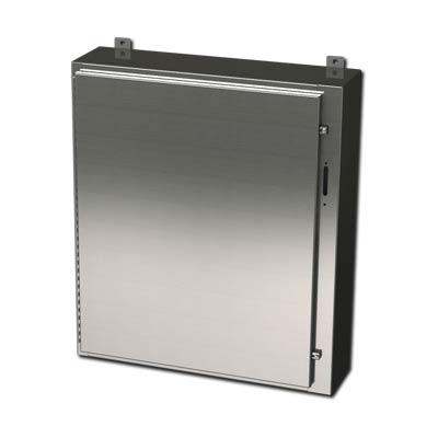 Saginaw Control & Engineering SCE-24HS2108SSLP 24x21x8" 304 Stainless Steel Wall Mount Electrical Enclosure
