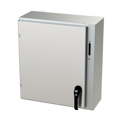 Saginaw Control & Engineering SCE-24XEL2108SSLP 24x21x8" 304 Stainless Steel Wall Mount Electrical Enclosure