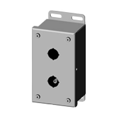 Saginaw Control & Engineering SCE-2PBSS6I 6x3x3" 316 Stainless Steel Pushbutton Enclosure with 2 Holes, 22.5 mm