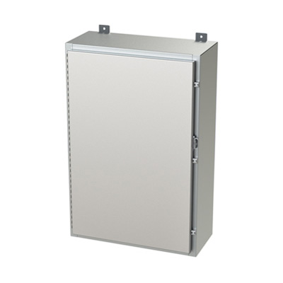 Saginaw Control & Engineering SCE-36H2410SSLP 36x24x10" 304 Stainless Steel Wall Mount Electrical Enclosure