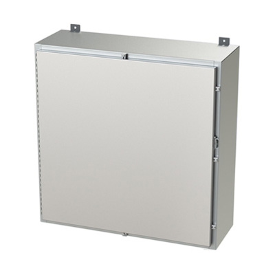 Saginaw Control & Engineering SCE-36H3612SSLP 36x36x12" 304 Stainless Steel Wall Mount Electrical Enclosure